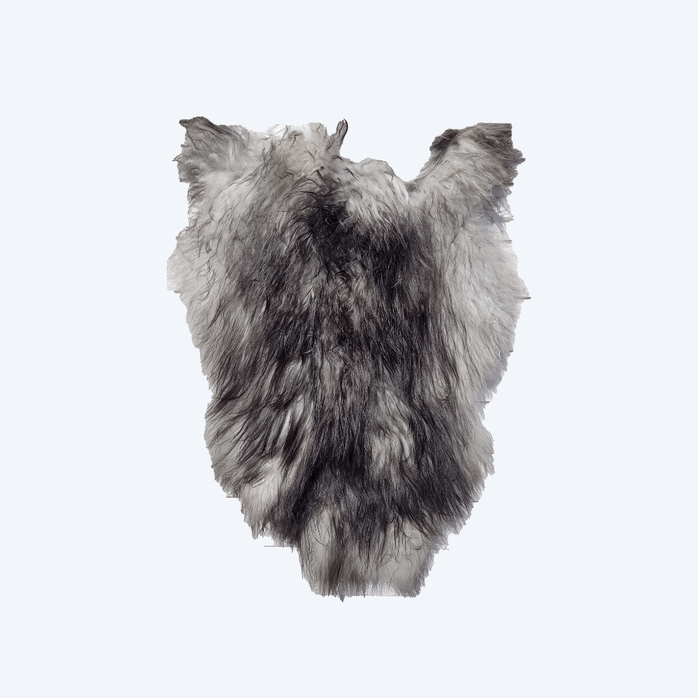 1 stk. Grå Langhåret Skinn fra Island - Gratis Frakt - ULLNorge
