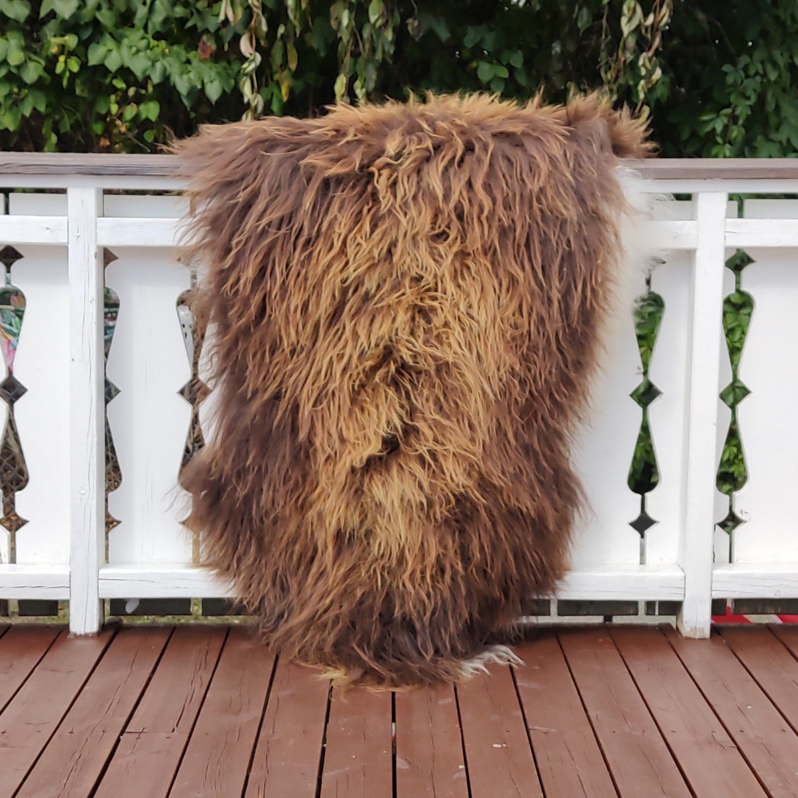 Langhåret Gyldenbrun Skinn fra Island - Gratis frakt - ULLNorge