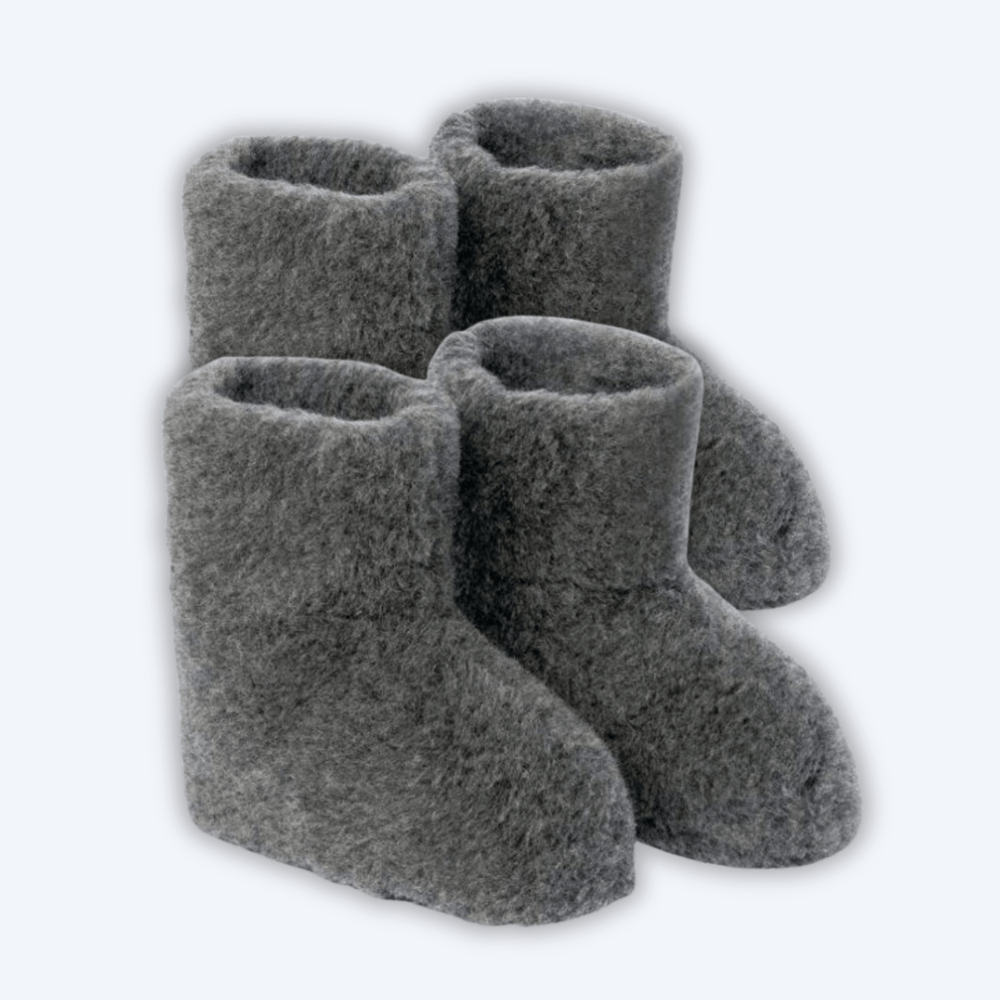 Tøfler mørk grå - (2 par) - Gratis frakt ! - ULLNorge