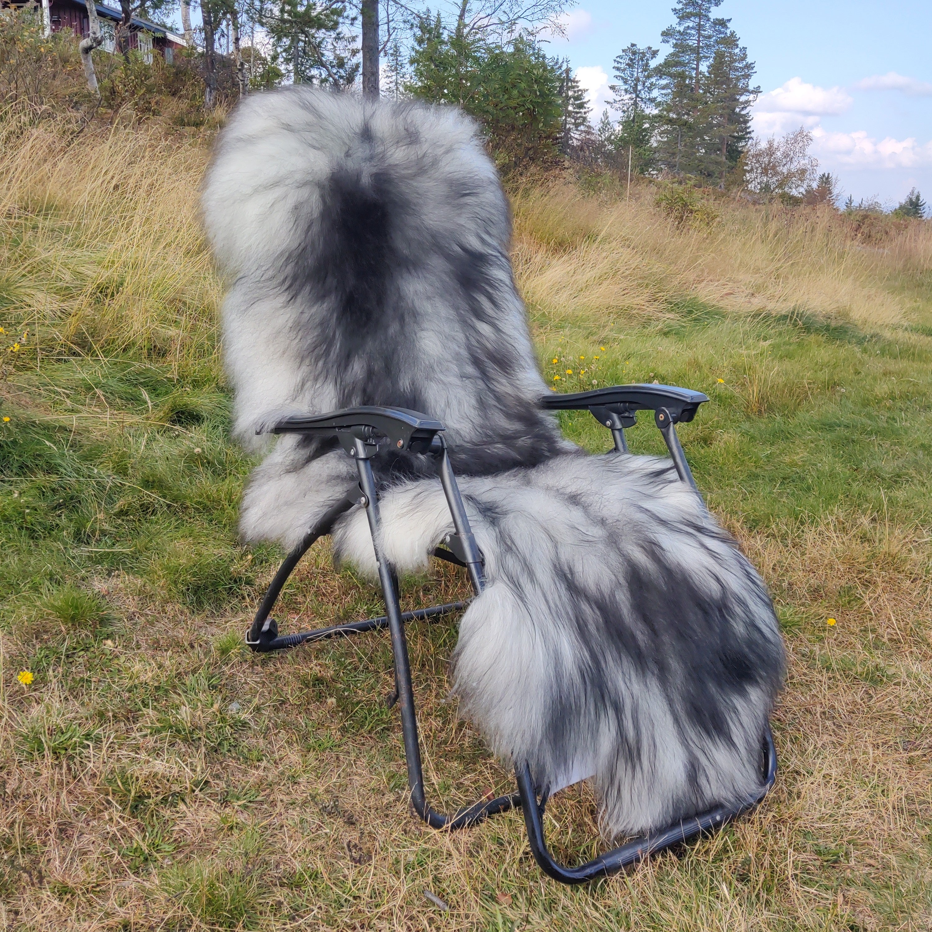 Dobbel saueskinn 180 cm Grå. Gratis frakt !
