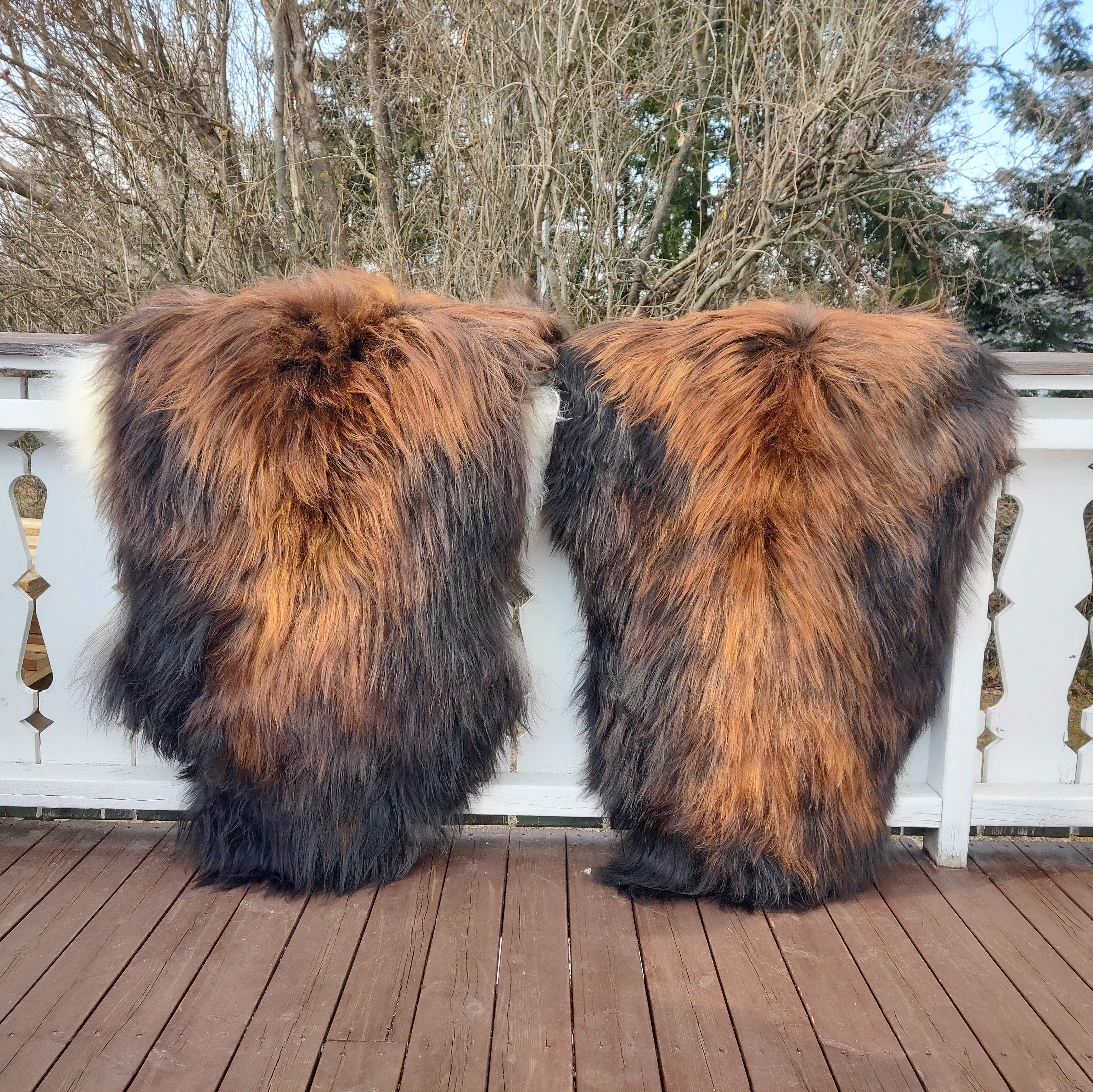 2 stk. Islandsk flamme -str.M-105/110 cm-Gratis frakt.