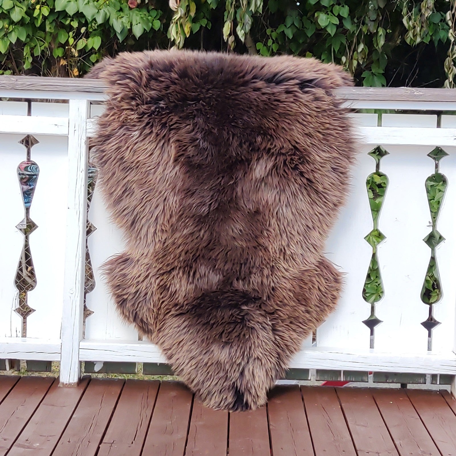 Brun saueskinn str, XL -115/120cm-gratis frakt.